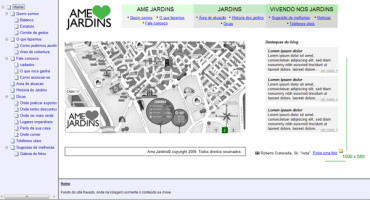 Wireframe de site institucional